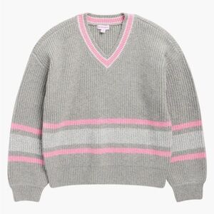 Design History Kids' stripe V neck Sweater size M 10-12 kt2